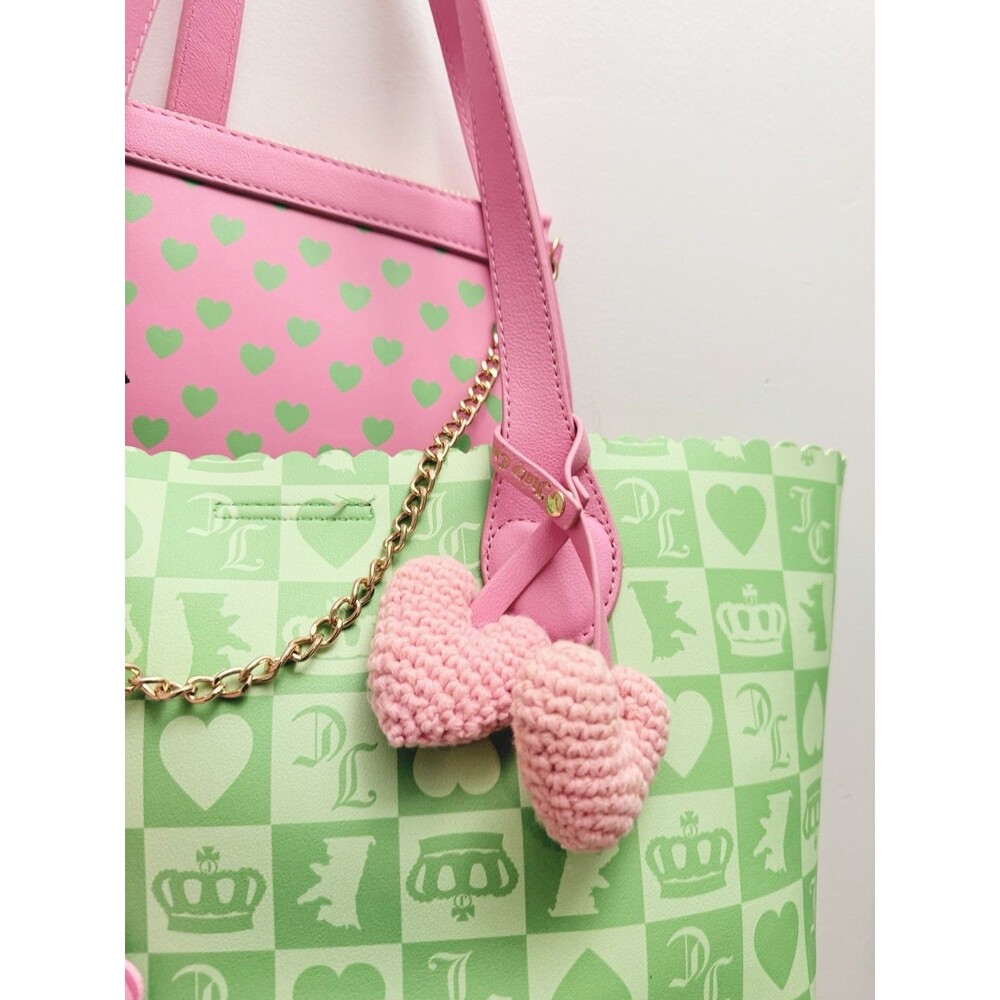 Juicy Couture Sweet Break Time 2-in-1 Tote Retro Green and Pink - Picture 3 of 11